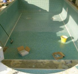 New build tiled pool with roman end | Blue Cube Pools