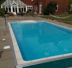 Domestic liner pool with safety cover | Blue Cube Pools