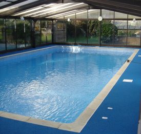 Large indoor pool in glass extension | Blue Cube Pools