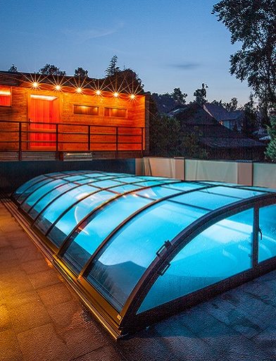 Glass pool enclosure | Blue Cube Pools