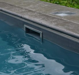 Silver skimmer in grey pool liner | Blue Cube Pools